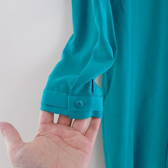 100% silk DVF long sleeve pullover tunic dress - Picture 8 of 9